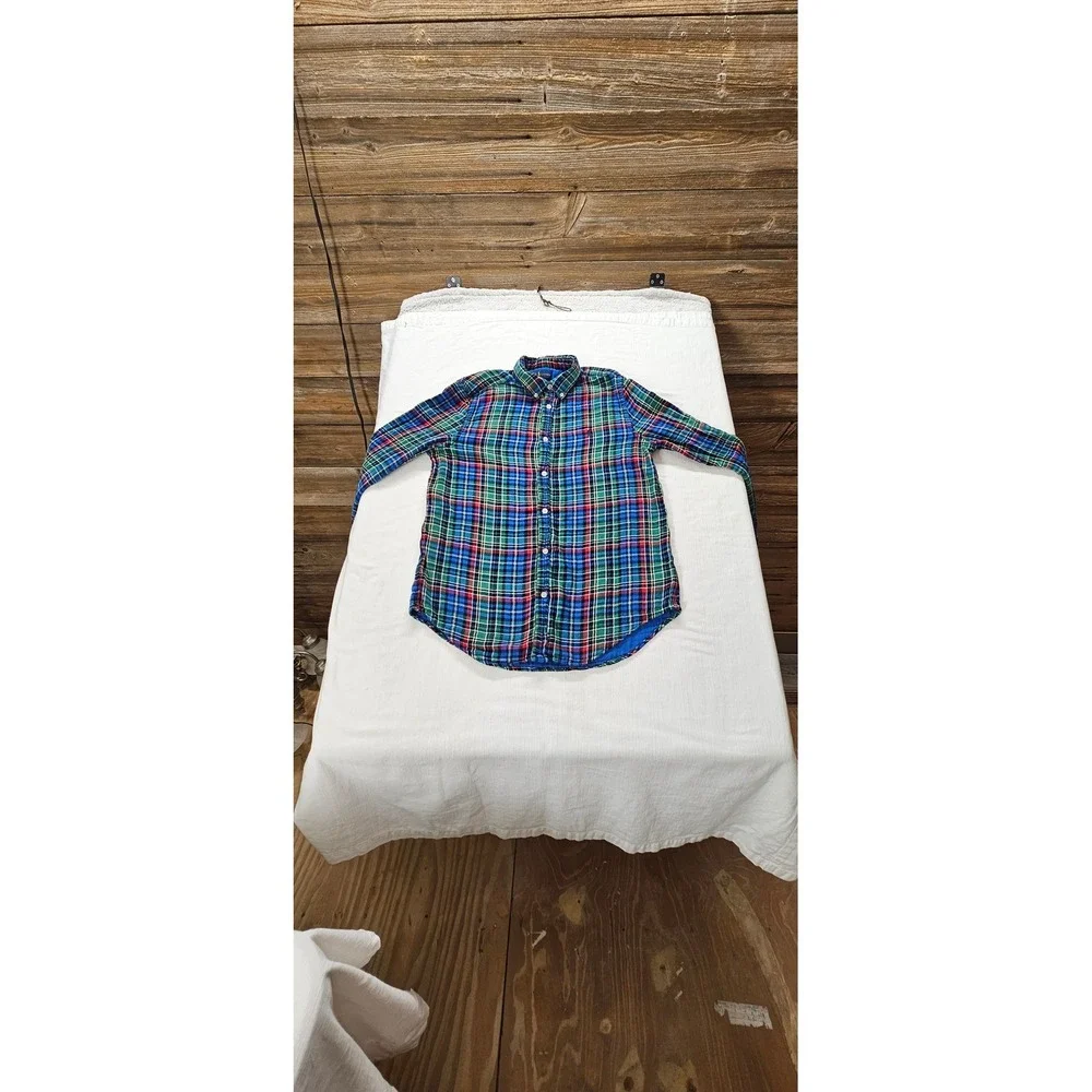 Ralph Lauren Boys XL 18-20 Plaid Flannel Lined Button Down Shirt Multi Color